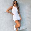 Ribbed Elastic Mini Dress Sleeveless
