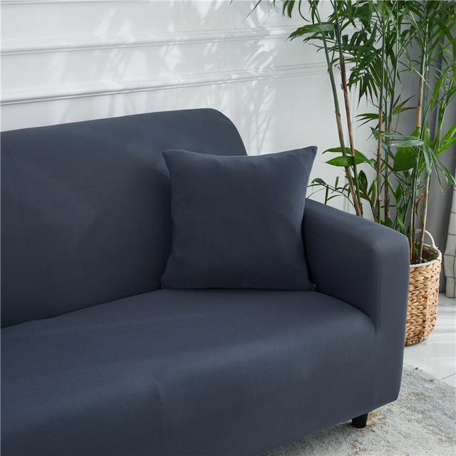 Эластичная эластичная подушка с однотонным принтом Cojines Decorativos Para Sofa Capa De Almofada Coussin De Salon Housse De Cous