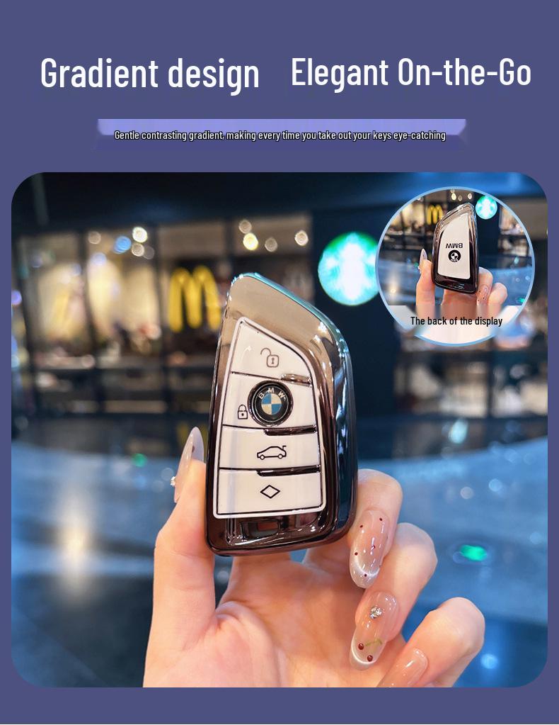 Премиальные чехлы для ключей: Совместимо с брелоками для BMW X5, 5 серии, X7, XM, X1, 7 серии, I5, IX, MX.