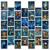 32pcs Postcards, Magical Night Fairy Theme,Indoor Bedroom Decor,Wall Stickers,Message Cards,Greeting Cards, Memorial Postcards