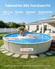 365.7 cm Pool Liner, Round Overlap Swimming Pool Liner for 90 cm Wall Height, Premium Vinyl, Easy Install with Leak-Proof Patches, Designed for Steel