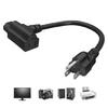Multipurpose Professional 14AWG Power Cable Cord With Double Outlets NEMA 5 15P to C13 and 5 15R High Performances