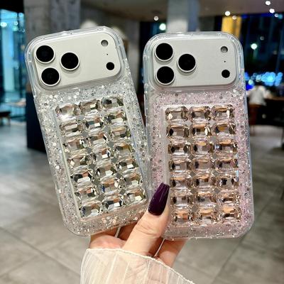 Роскошный полностью бриллиантовый противоударный чехол для iPhone 14/15/16/17 Pro Max