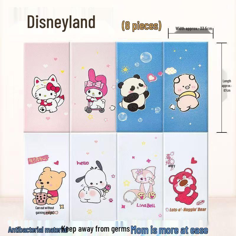 Самоклеящаяся 3D мягкая стеновая панель (изголовье): Противоударная и теплоизоляционная подушка для детской комнаты.