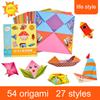 54 шт./набор Набор материалов для оригами ручной работы Сделай сам Цветная бумага Канцелярские товары Тема животные/жизнь Художественные принадлежности Поделки TMZ