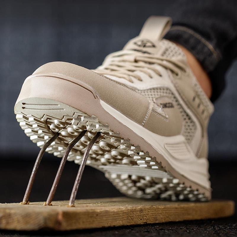 Дышащая сетчатая защитная обувь для мужчин для работы кроссовки противоударные неразрушимые туфли легкие стальные носки рабочая обувь для мужчин обувь