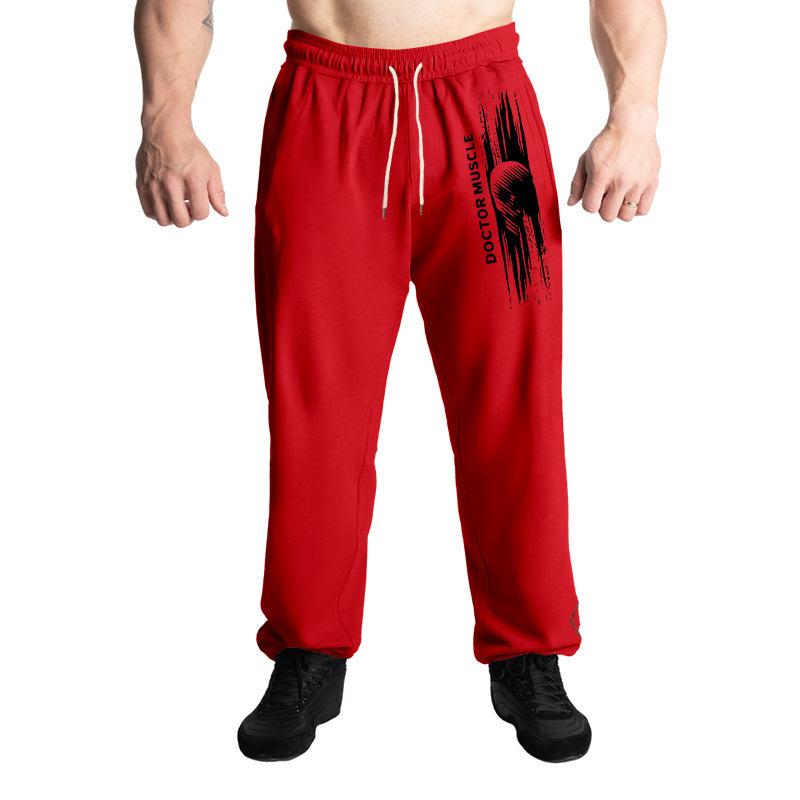 Мужские ретро-штаны для фитнеса Мужские спортивные штаны Свободные прямые повседневные брюки