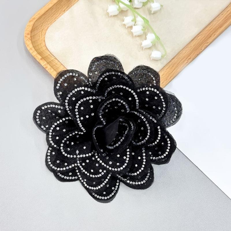 Flower Lapel Pin Fashion Flower Brooches Funtional Clothing Fastener Stylish Dress Clip Suitable for Everyday Wear