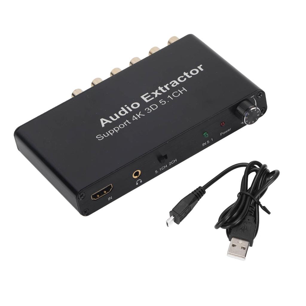 RCA O Extractor 4K 3D 5.1CH HD Multimedia Interface Analog O Converter for PS4 DVD HD TV