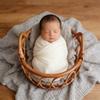 Реквизит для фотосессии новорожденных 1 шт. Винтажное плетеное кресло-корзина Кровать для позирования младенцев Аксессуары для фона Для девочки Мальчика Студийная съемка