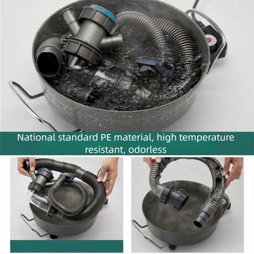 Stainless Steel Double Sink Tube Water Blocking Double Trough Basin Kitchen Sink