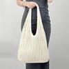 Knitted Handbags Beach Bags Lightweight Students Shoulder Casual Tote Female Style Shopping Woven Bags For Women Girls CLE
