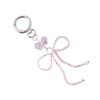 Stylish Bowknot Keychain Beaded Butterfly Knot Pendant for Women Handbags and Backpacks Colorful Key Chain Ornament