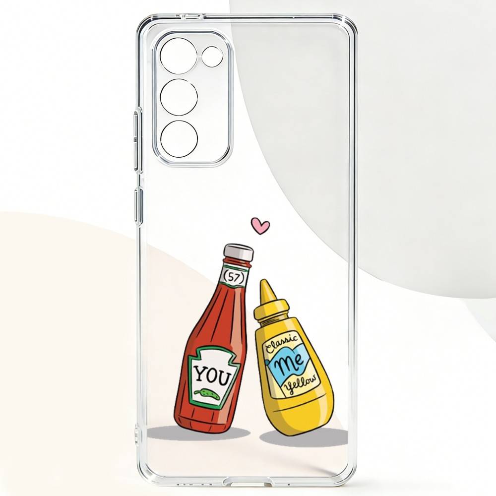 T-Tomato Ketchup Mustard ARTPhone Case For Samsung Galaxy A,71,70,52,51,40,31,50,50S,30S,21S,12,10,Note20ultra Transparent Cover