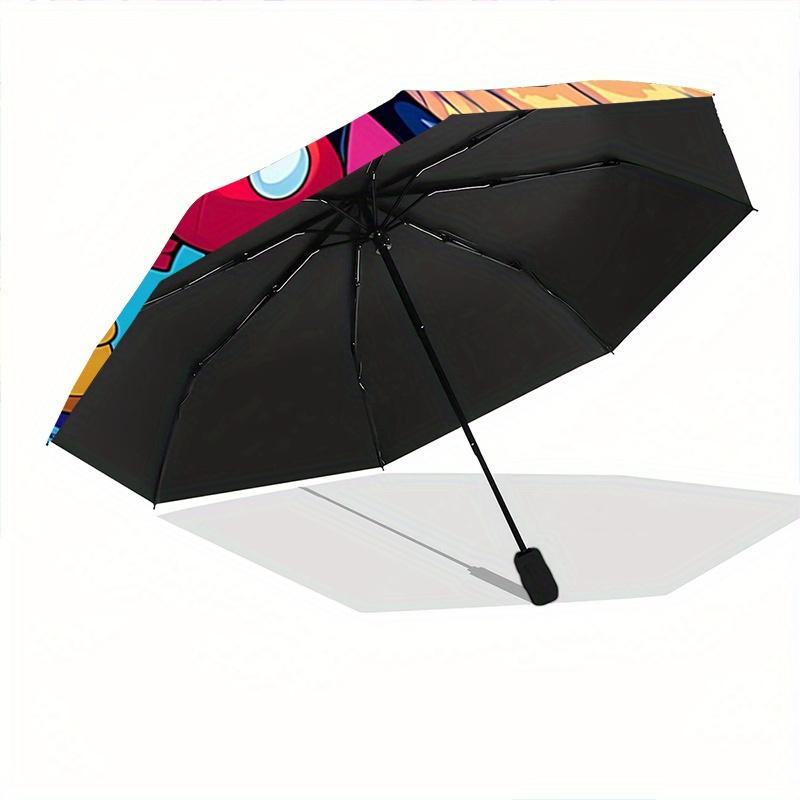 1pc Mickey with Wings Automatic Opening and Closing Umbrella, Lightweight 3-Fold, With Cute Cartoon Characters, Suitable for Home, Outdoor a
