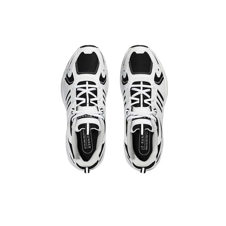 adidas Neo JZ Runner Ткань Кожа Модные Ретро Спортивные Низкие Кроссовки для Повседневной Носки Унисекс кроссовки Белый Черный GZ9609
