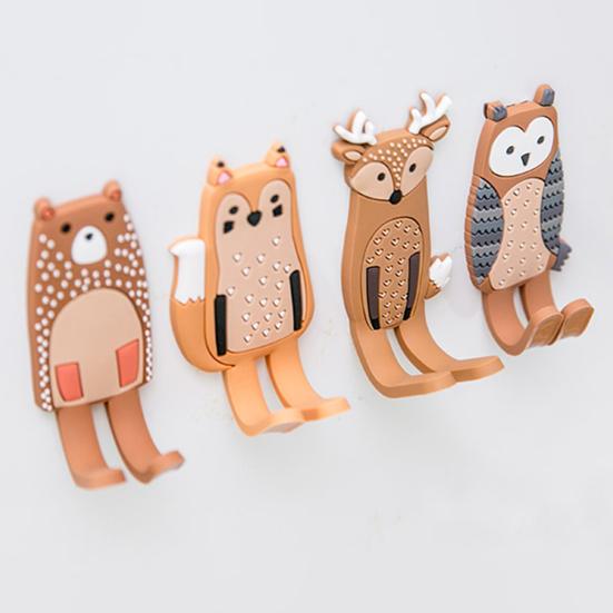 Магнит на холодильник, милая форма животного, силиконовая декоративная наклейка на холодильник, вешалка, крючок для дома