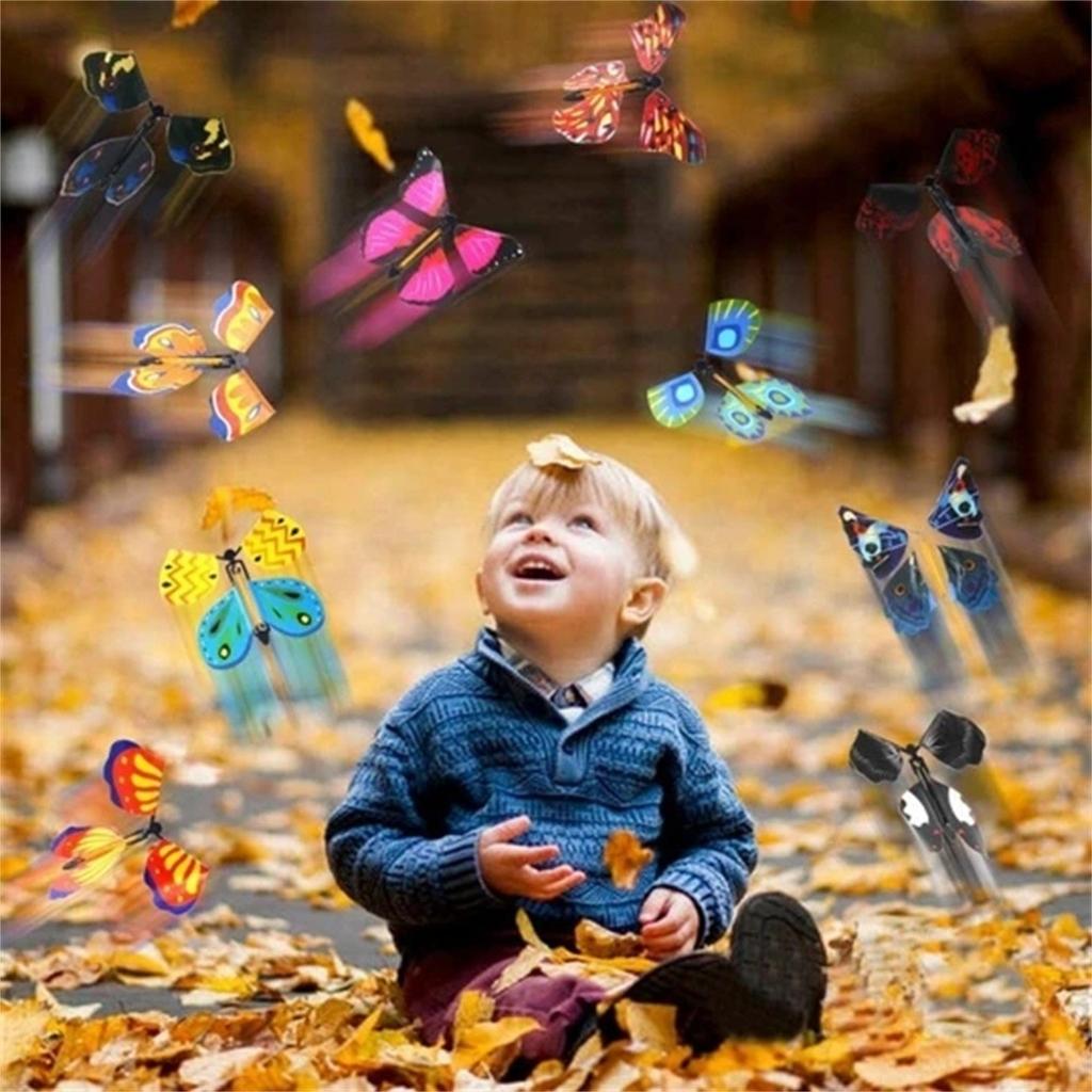 5 шт., летающая в книге, сказочная резинка с приводом, большой сюрприз, открытка на день рождения, свадьбу, подарок, открытка-бабочка, волшебная игрушка