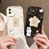 Крем-узор милый медведь для чехла мобильного телефона iPhone17 Apple 16promax14/13 мягкий чехол 15 фабрика