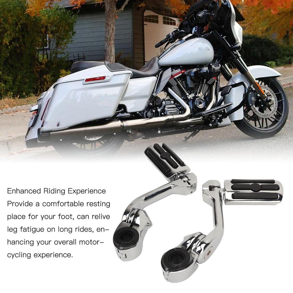 Engine Guard Highway Pegs Comfortable Motorcycle Highway Foot Pegs Reliable Durable for Davidson 2 (Long)