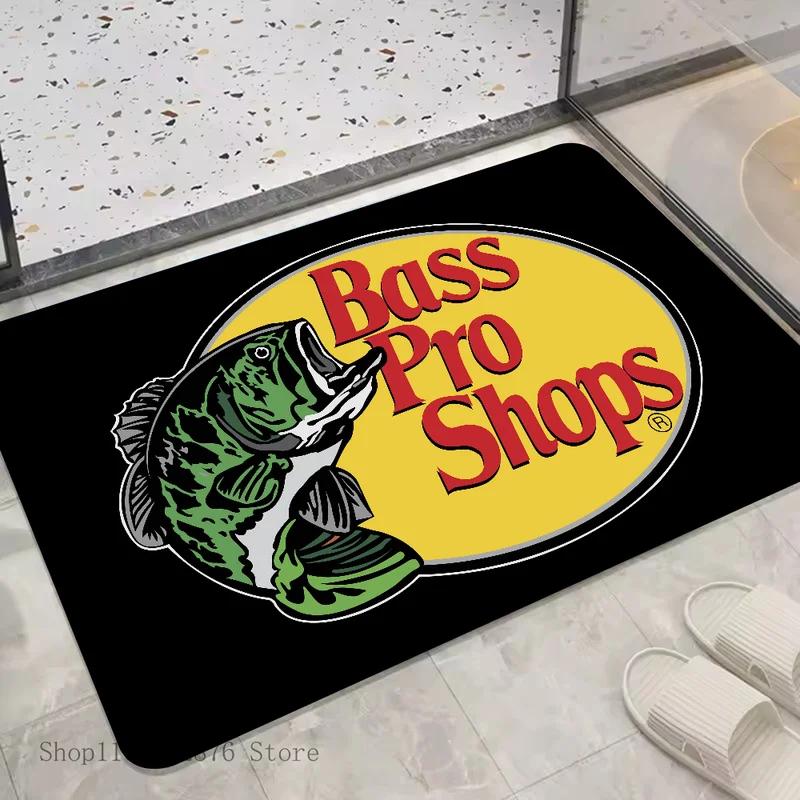 VIKAMA Bass Pro Shops Floor Mat Absorbent Non-Slip Area Rug Home Decor Kitchen Bathroom Carpet Doormat Fishing Hunting Theme