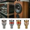 Пара Hifi-коннекторов Безпаечные клеммы Покрытие Золото/Родий для Аудиооборудования и Домашнего Кинотеатра