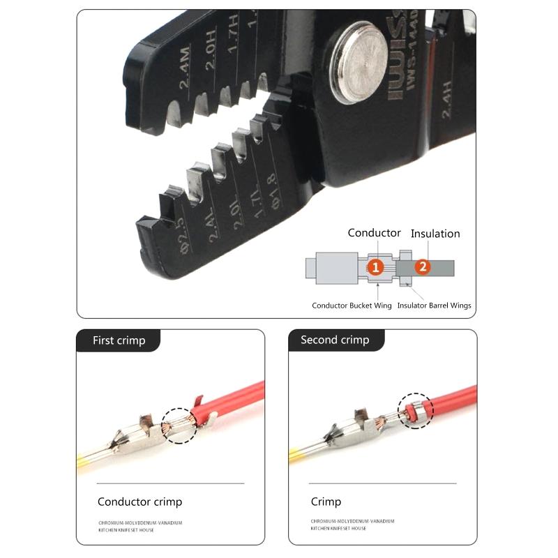 Многофункциональные обжимные клещи Вместимость 0,05-2 мм² Обжимные клещи для контактов типа «папа» и «мама» Du-pont Клеммные вилки для жгутов проводов