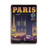 Винтажные металлические жестяные вывески для путешествий с городами Париж Ималибу Чикаго железная живопись ретро постеры домашний настенный художественный декор украшение комнаты