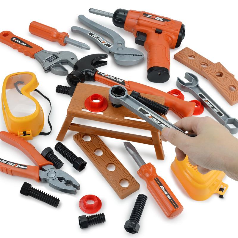 Play House Electric Drill Maintenance Tool Set, Simulation Engineering Disassembly And Assembly Repair Tool