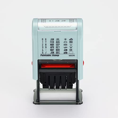 DESIGNPHIL MIDORI Rotating Stamp, Date, Frame Pattern, 35454006