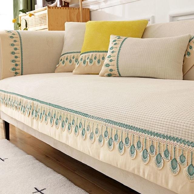 Флисовый чехол для дивана, нескользящая клетчатая подушка для дивана, высококачественная универсальная мебель для гостиной, пылезащитное полное покрытие