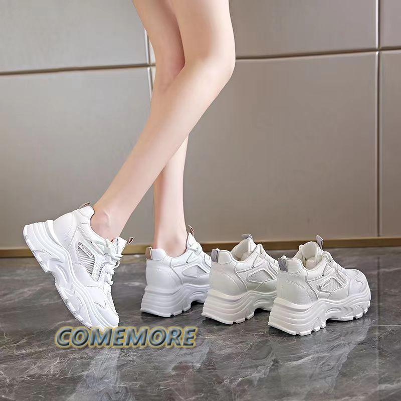 Sneakers Women's New Punk Gothic Style Girls Beige Platform High Heels Luxury Wedges Shoes for Woman Casual Sports Tennis Female