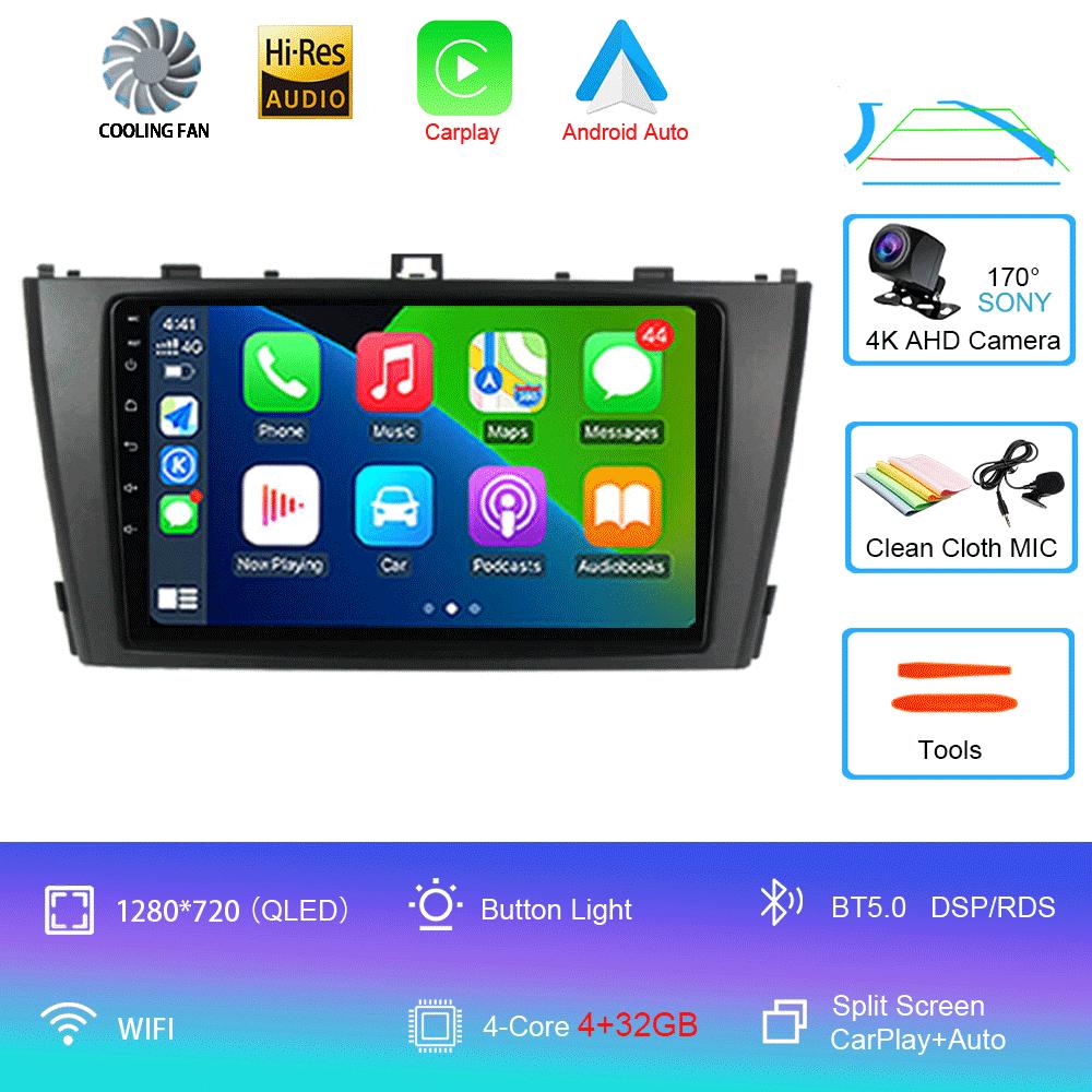 Android 14 Carplay Автомагнитола для Toyota Avensis T27 2009 2010 2011 2012-2015 GPS-навигация Мультимедийный проигрыватель DSP Stereo 4G