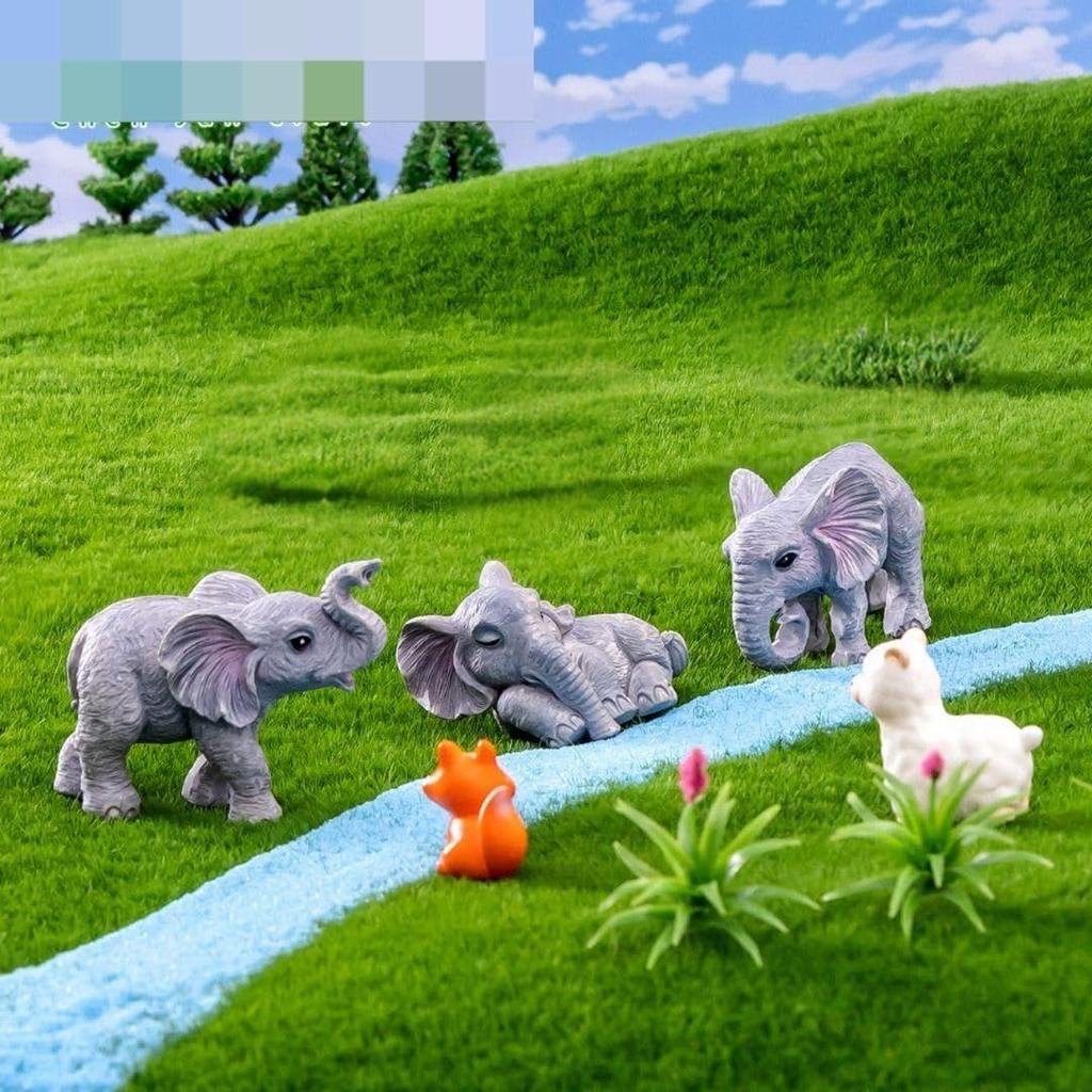 1 комплект (3 куска) Миниатюрные фигурки слонов | Декоративный экспонат | Подарок для него/нее, на День матери, для дома, спальни