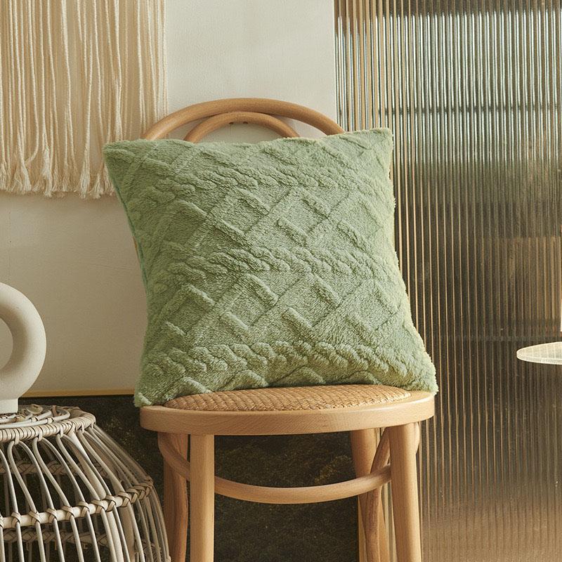 1 шт., мягкий плюшевый чехол для подушки в геометрическом стиле с двухсторонней отделкой, домашний декор, спальня, гостиная, 18 дюймов * 18 дюймов / 45 см * 45 см, без сердцевины подушки