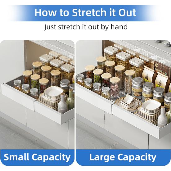 Расширяемый ящик для хранения вещей, самоклеящийся, съемный, без сверления, прочный, с гладкими направляющими, выдвижной шкаф-органайзер, контейнер для специй и приправ, маленький