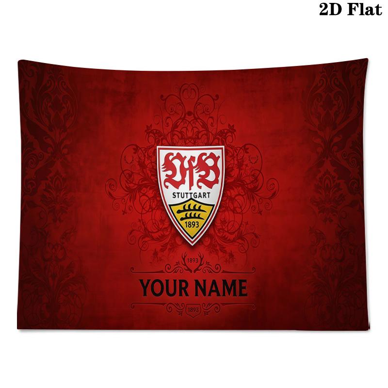 Custom Name VfB Stuttgart Printed Tapestry – Wall Hanging for Bedrooms, Dorms, and Home Decor
