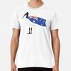 Bin Chicken Australia Day Flag On White Prem S To 5XL Made In the AU/USA T-Shirt