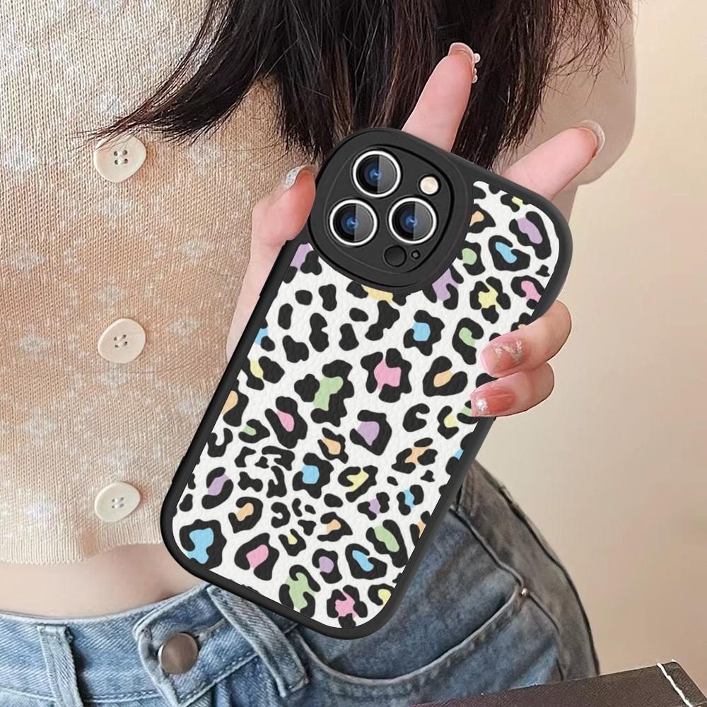 Чехол для телефона с леопардовым принтом, жесткая кожа, для iPhone 16 15 14 13 12 Mini 11 14 Pro Max Xs X Xr 7 8 Plus, Fundas