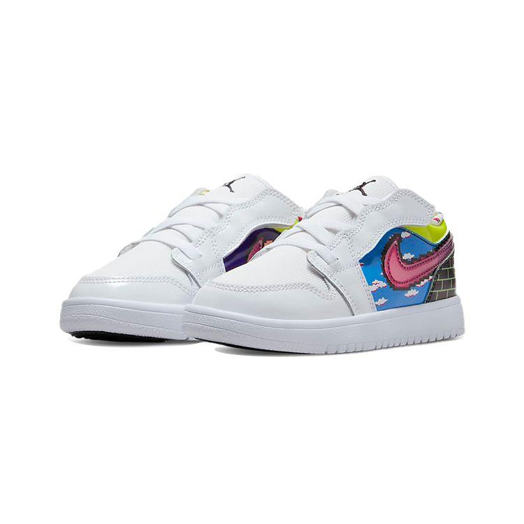 Детские кроссовки Air Jordan 1 Low ALT PS Old School Gaming White Black Lemon-Venom DM8970-114