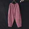 Autumn Vintage Corduroy Casual Elastic Waist Loose Slimming Solid Color Harem Pants for Women Trousers Women’s