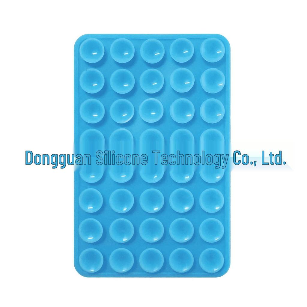 Black Silicone Anti-Slip Phone Stand: 24 Portable, Minimalist Suction Cup Stickers