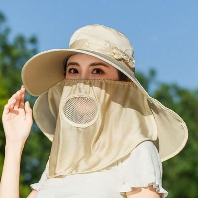 Шляпа от солнца с широкими полями Легкая дышащая Женская шляпа для сбора чая Защита лица Защита от УФ-излучения Шляпа с клапаном на шею Летний сезон