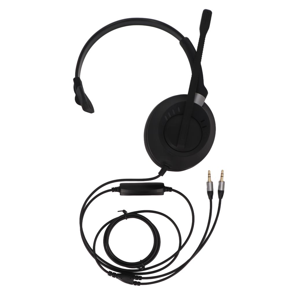 Telephone Headset Professional Noise Reduction Dual 3.5mm Plug PC Headset for Call Center Customer Service Business