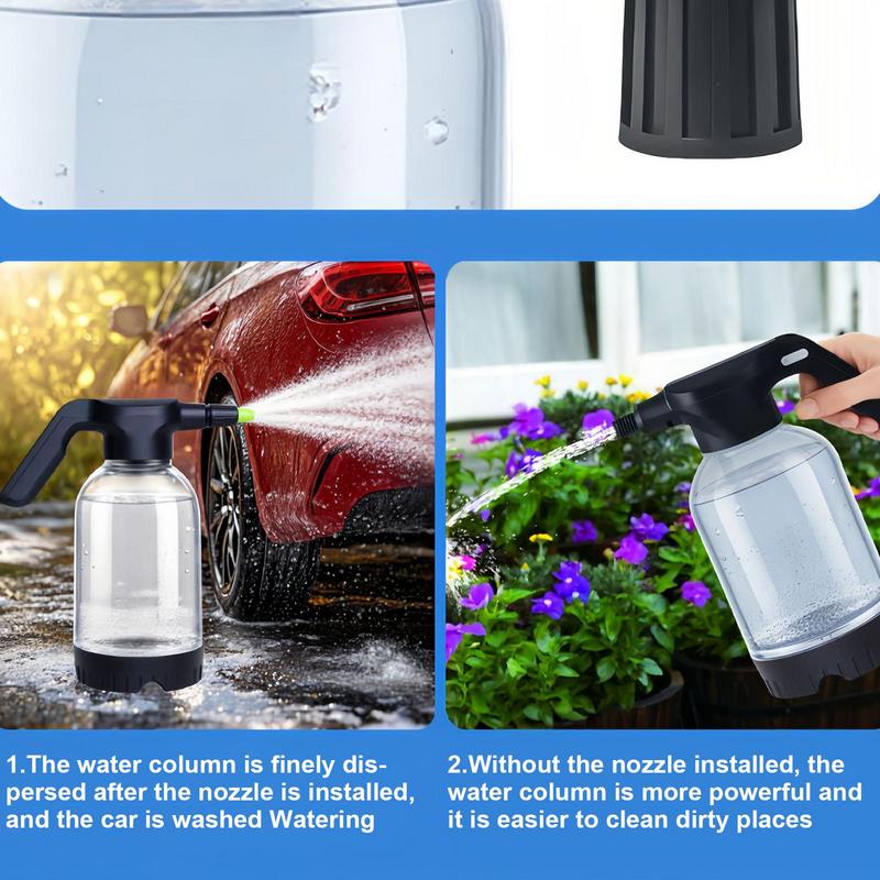 Electric Foam Sprayer For Car Wash 2L Battery Powered Plant Mister Spray Bottle Handheld Auto Washing Detailing Cleaning Kettle