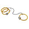 European and American niche trendy zircon stainless steel multi-layer stacked ring plated with 18K gold waterproof light luxury jewelry women