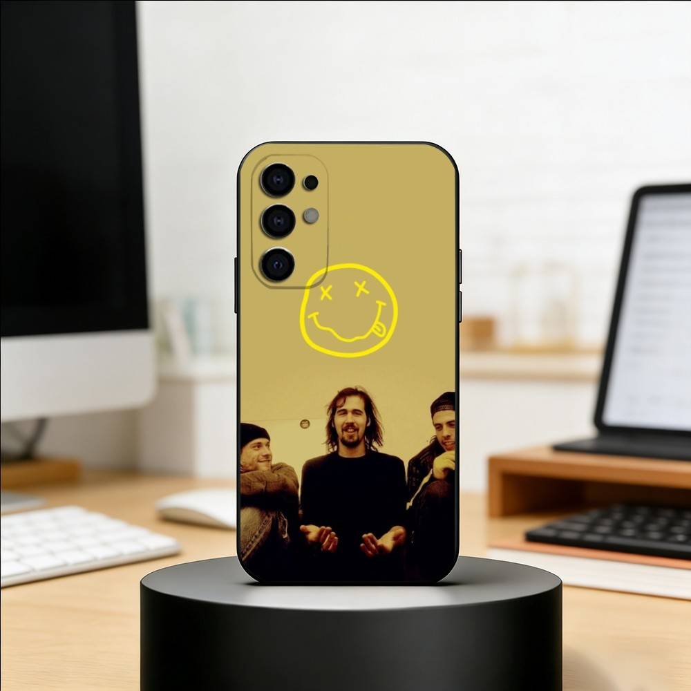 Чехол для телефона рок-группы Nirvana Черный Силикон Мягкий Для Samsung S25,S24,S21,S22,S23,S30,Ultra,S20,Plus,Fe,Lite