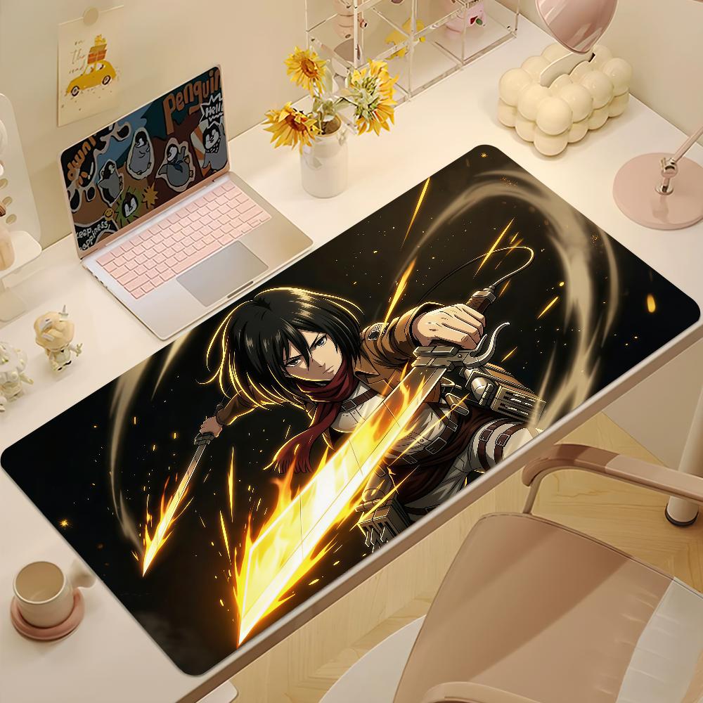 Игровой коврик для мыши Attack On Titan Большой Нескользящий Заблокированный Край Настольный Коврик для Компьютера Клавиатуры Мыши Офисный Геймер Студент