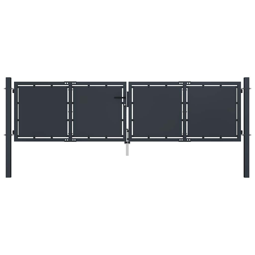 Steel Garden Gate 300 x 75 cm Anthracite