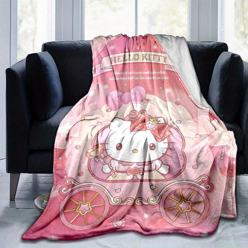 1pc, Sanrio Hello Kitty Home Decor: Cozy Flannel Blanket for Bedroom, Living Room, Travel, Camping, Car, Beach, Office Naps, Perfect Gift & Outdoor Th